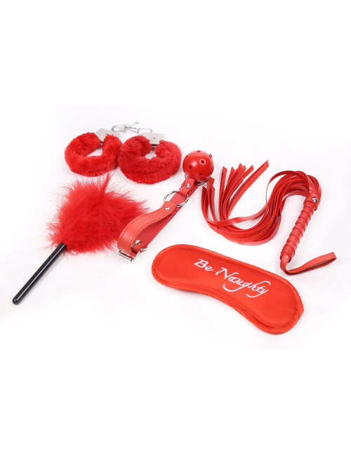 Fetish Fever - Bondage Set - 5 pieces - Red