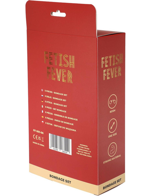 Fetish Fever - Bondage Set - 5 pieces - Red