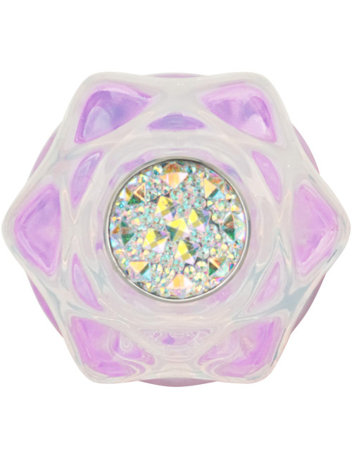 Gemoria Silicone Butt Plug Purple – Korek analny z kryształową kulą – Zabawki analne