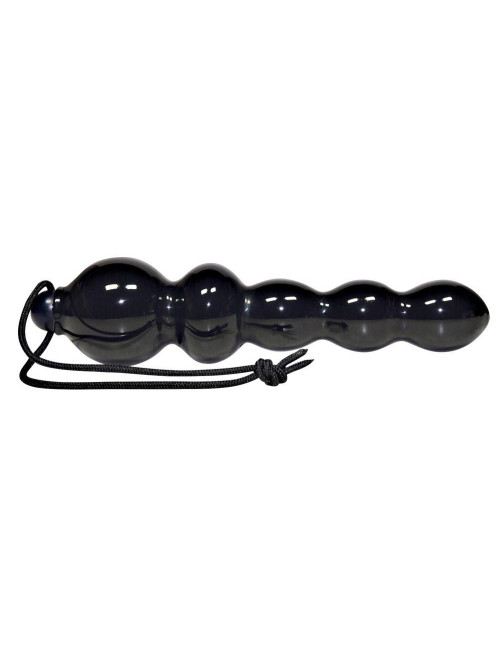 Globular Anal Dildo – Zabawki Analne i Plug Anal, 18 cm, Ø1,7–4,4 cm, PVC/ABS, czarny, ORION