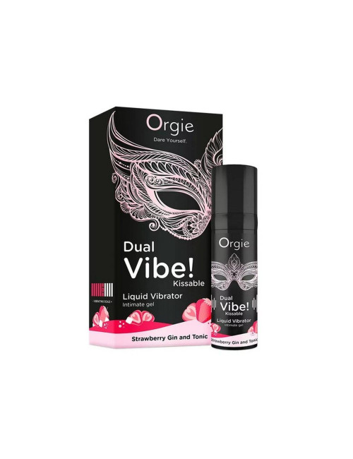 Dual Vibe! Kissable Liquid Vibrating Strawberry Gin And Tonic