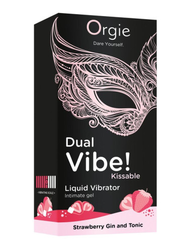 Dual Vibe! Kissable Liquid Vibrating Strawberry Gin And Tonic