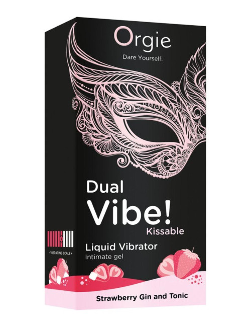 Dual Vibe! Kissable Liquid Vibrating Strawberry Gin And Tonic