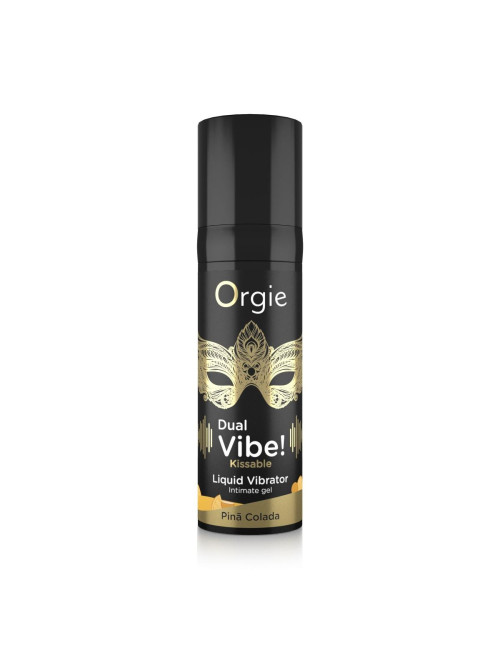 DUAL VIBE! PINA COLADA KISSABLE LIQUID VIBRATOR - 15 ML