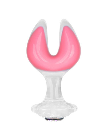 Gemoria Silicone Butt Plug - Dual Crescent  (Glow-In-The-Dark)