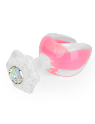 Gemoria Silicone Butt Plug - Dual Crescent  (Glow-In-The-Dark)