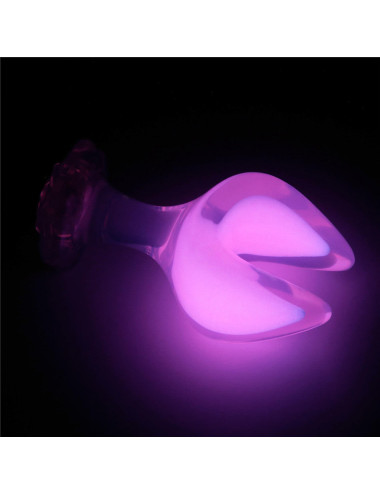 Gemoria Silicone Butt Plug - Dual Crescent  (Glow-In-The-Dark)