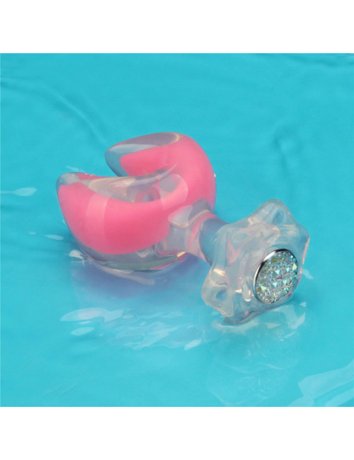 Gemoria Silicone Butt Plug - Dual Crescent  (Glow-In-The-Dark)