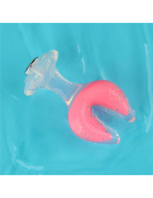 Gemoria Silicone Butt Plug - Dual Crescent  (Glow-In-The-Dark)