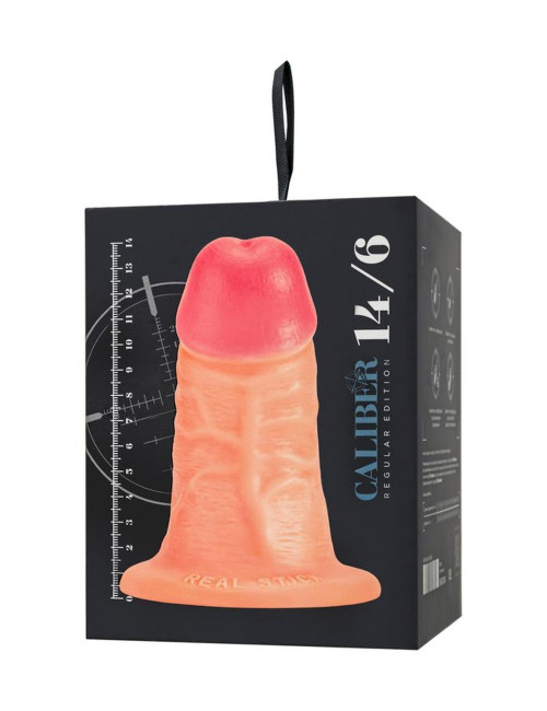 Realistic dildo Caliber 14/6 , PVC, flesh,  length 14cm, diameter 6cm