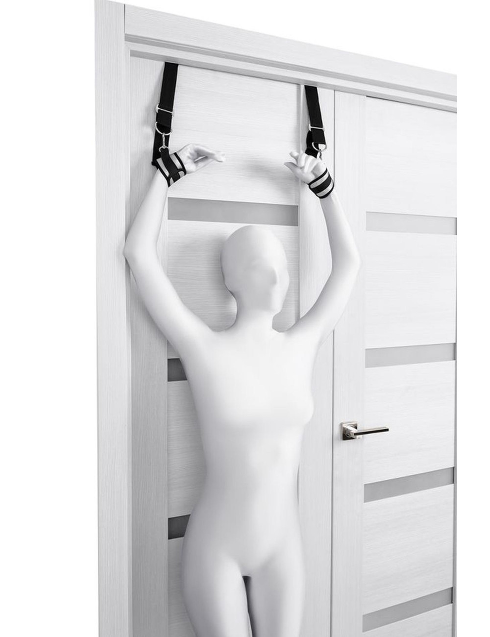 Anonymo hand clamps, polyester, silver, 23 cm