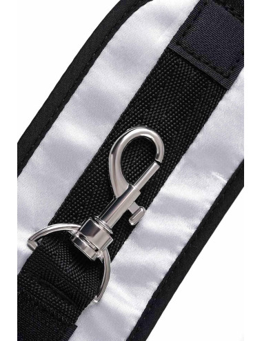 Anonymo hand clamps, polyester, silver, 23 cm