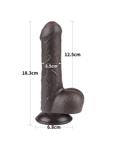7'' Sliding Skin Dual Layer Dong Black
