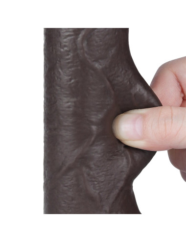 7'' Sliding Skin Dual Layer Dong Black