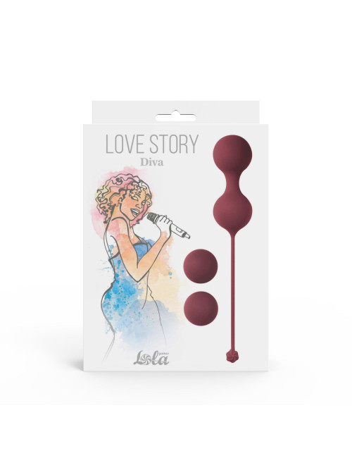 Lola Toys Love Story Diva Wine Red - Kule dopochwowe 76g