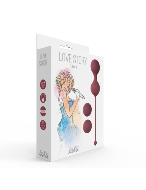 Lola Toys Love Story Diva Wine Red - Kule dopochwowe 76g