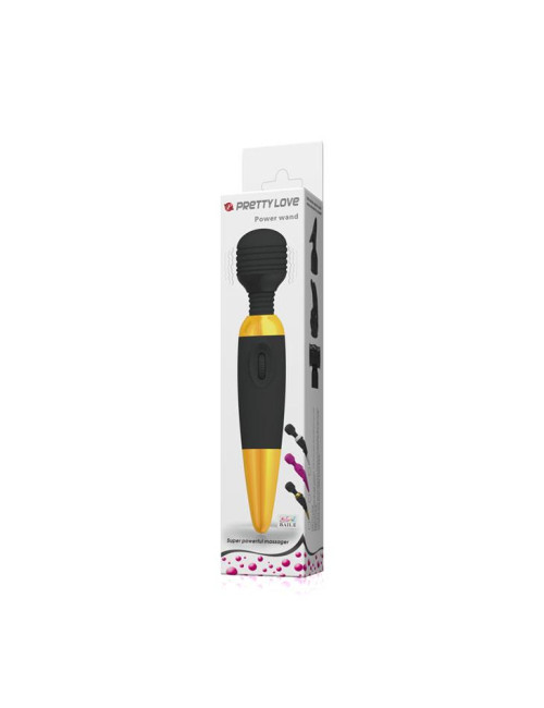 Pretty Love Power Wand Gold - Potężny wibrator wand w kolorze złota
