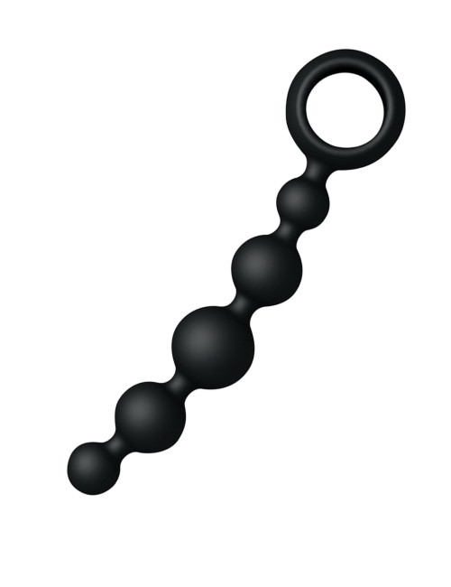 Joyballs Anal Wave - Zabawki analne silikon medyczny, krótkie pręty, wodoodporne, czarne