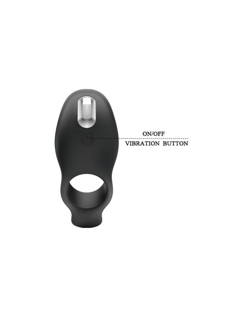 Nakładka na penis Pretty Love z 7 funkcjami wibracji Black