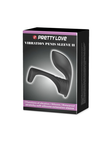 PRETTY LOVE -VIBRATION PENIS SLEEVE II, 7 vibration functions Memory function