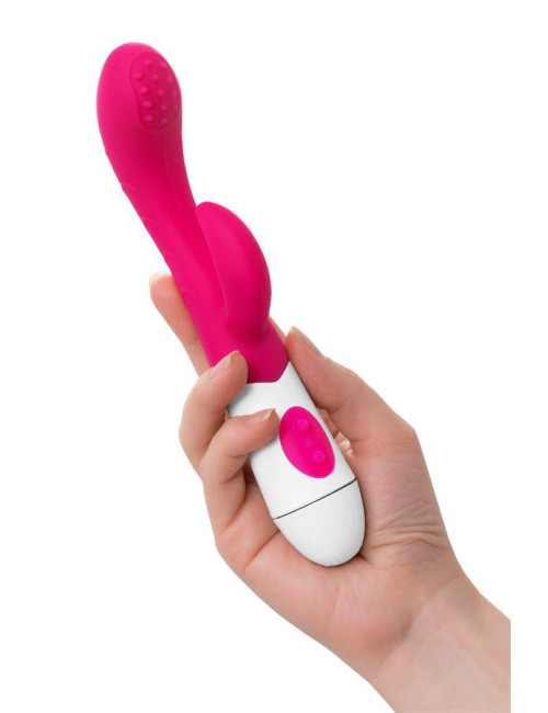 A-Toys Różowy Wibrator Nessy z Stymulatorem Łechtaczki