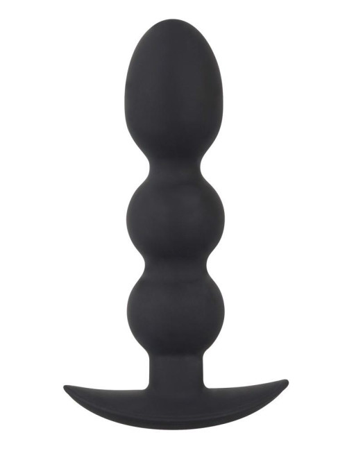 Black Velvets Plug Analny Silikonowy Heavy Beads 13,3 cm Czarny