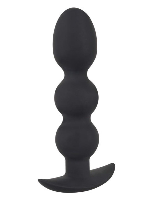 Black Velvets Plug Analny Silikonowy Heavy Beads 13,3 cm Czarny