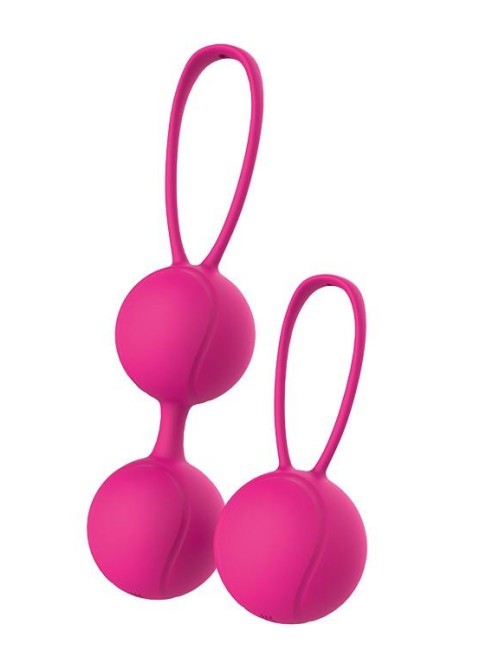 Pleasure Balls & Eggs Duo Ball Set – Zabawki bez wibracji, kulki silikonowe, trening mięśni Kegla