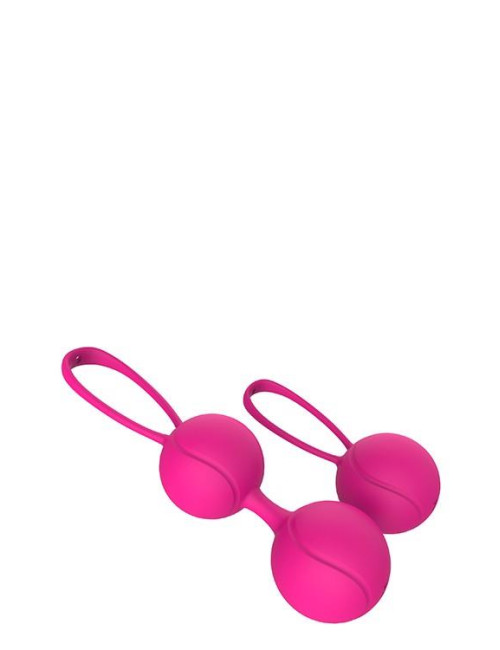Pleasure Balls & Eggs Duo Ball Set – Zabawki bez wibracji, kulki silikonowe, trening mięśni Kegla