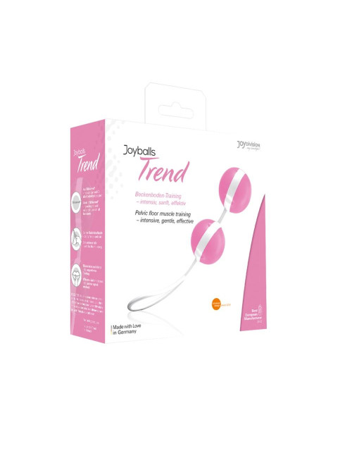 Kulki-Joyballs Trend Rose-White: Kulki Gejszy Bez Wibracji, Silikon Medyczny