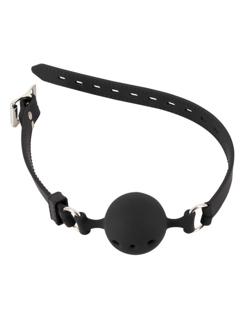 Silicone Gag Knebel Silikonowy czarny, BDSM Zabawki, Regulowany pasek 4 cm