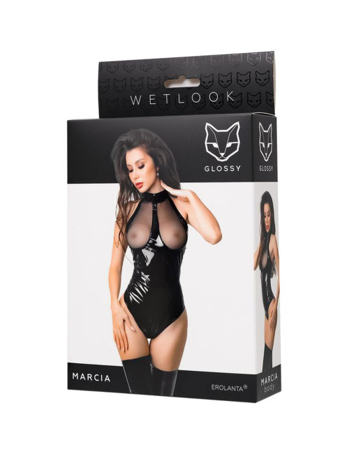 Glossy Body Marcia Wetlook Black XL