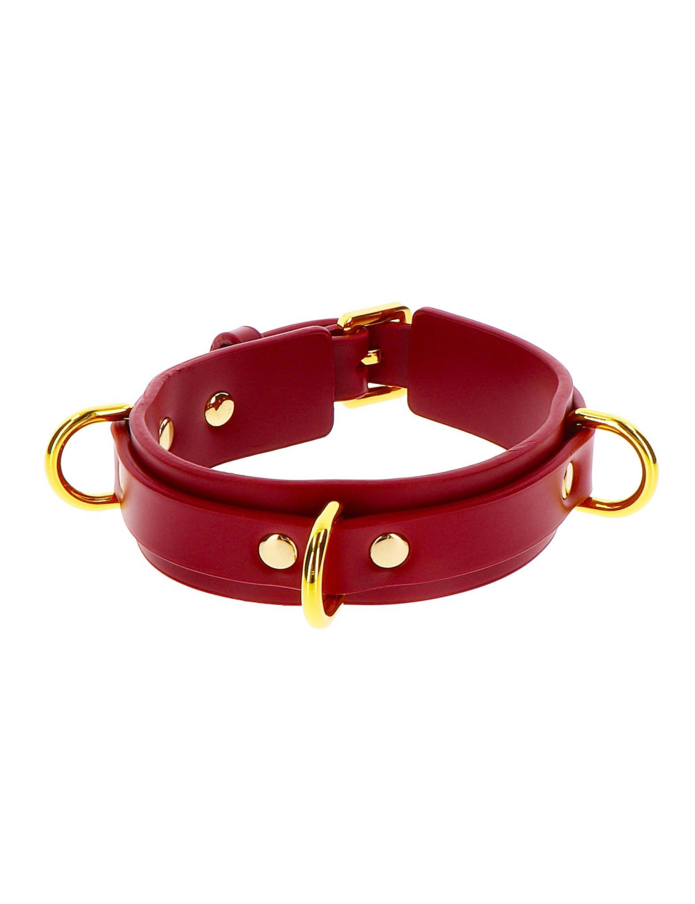 D-Ring Collar Deluxe Red