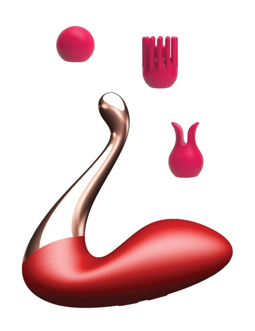 Stymulator - Swan massager, interchangeable heads - USB 9 Functions / APP Mobile