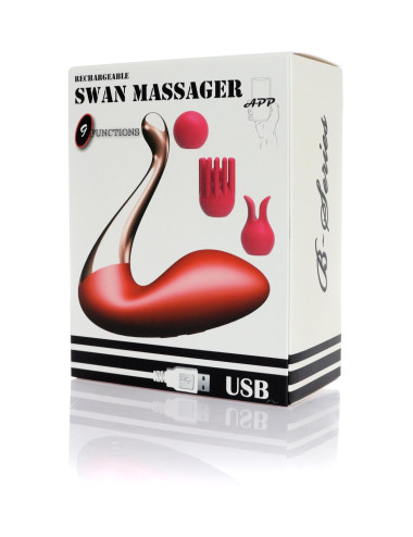 Stymulator - Swan massager, interchangeable heads - USB 9 Functions / APP Mobile