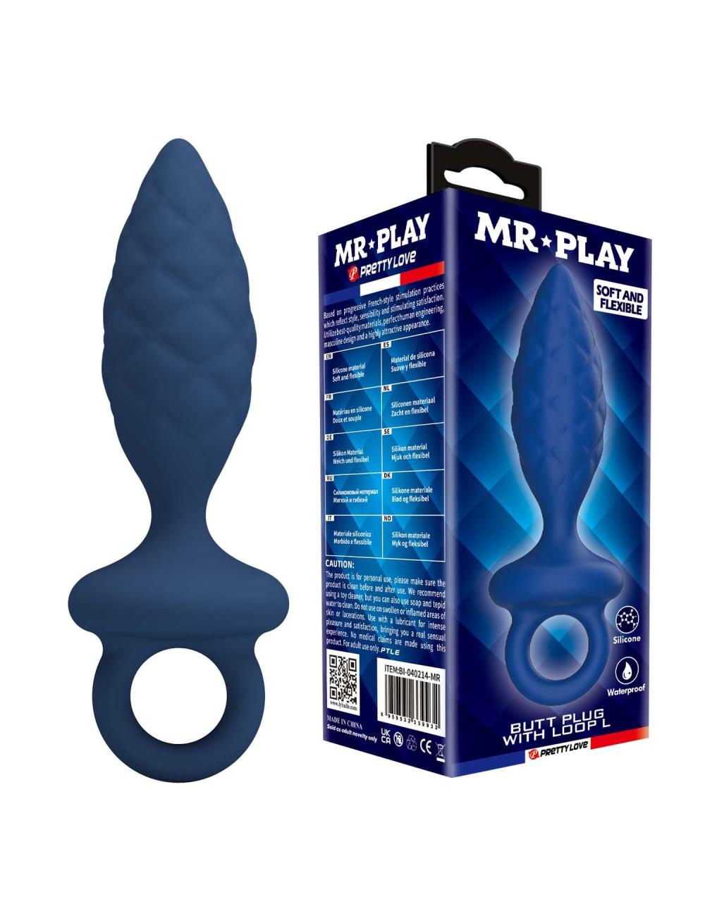 MR. PLAY Butt Plug with Loop – Size L