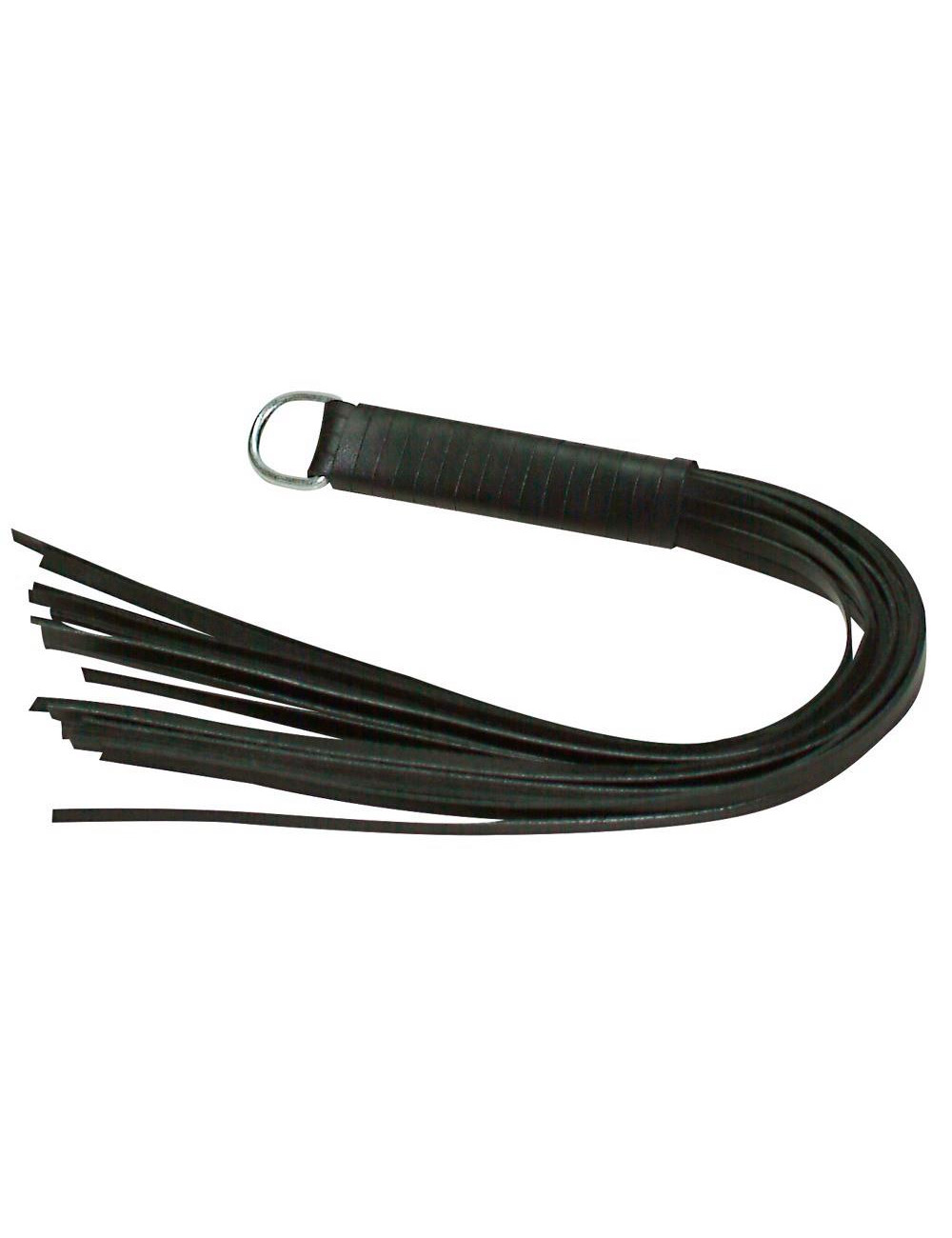 Zado Skórzany Pejcz BDSM 45cm z Piórkami