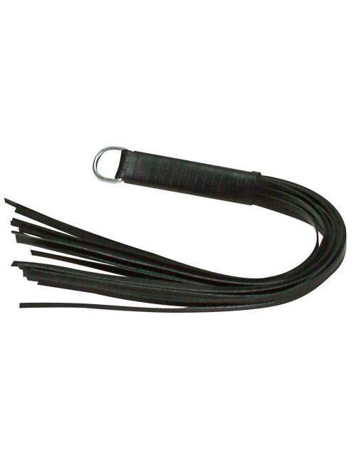 Zado Skórzany Pejcz BDSM 45cm z Piórkami