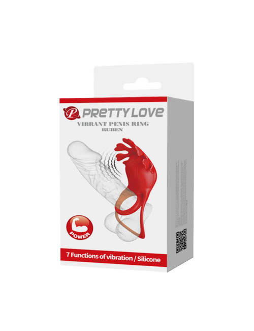 PRETTY LOVE Ruben – Pierścień do penisa z 7 funkcji wibracji, silikonowy, bezpieczny | Zabawki / Pierścienie / Z wibracją