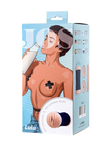 JOS LULU, Masturbator double-sided, TPR, fleshy, 14.5 cm