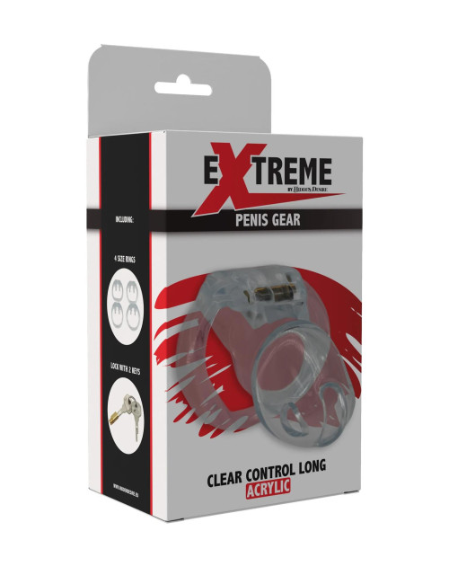 Hidden Desire Clear Control Cock Cage Long