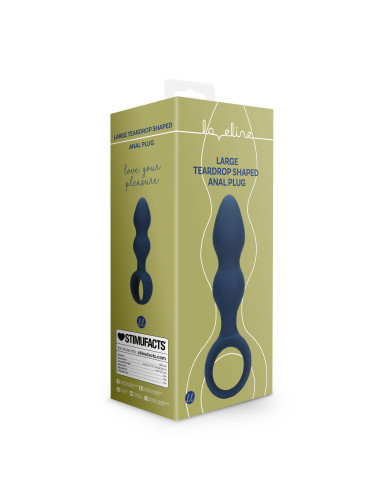 Teardrop Shaped Anal Plug - Large - Baltic Blue