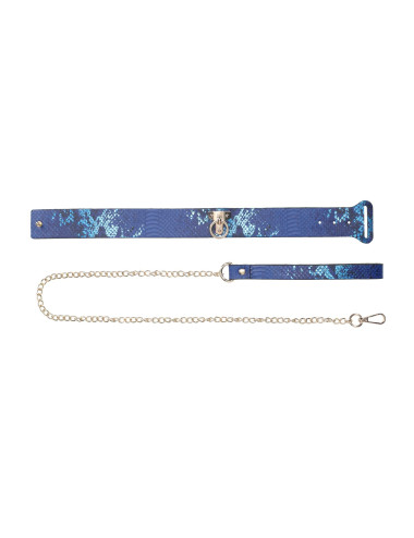 Florence Collection - Collar with Leash - Blue