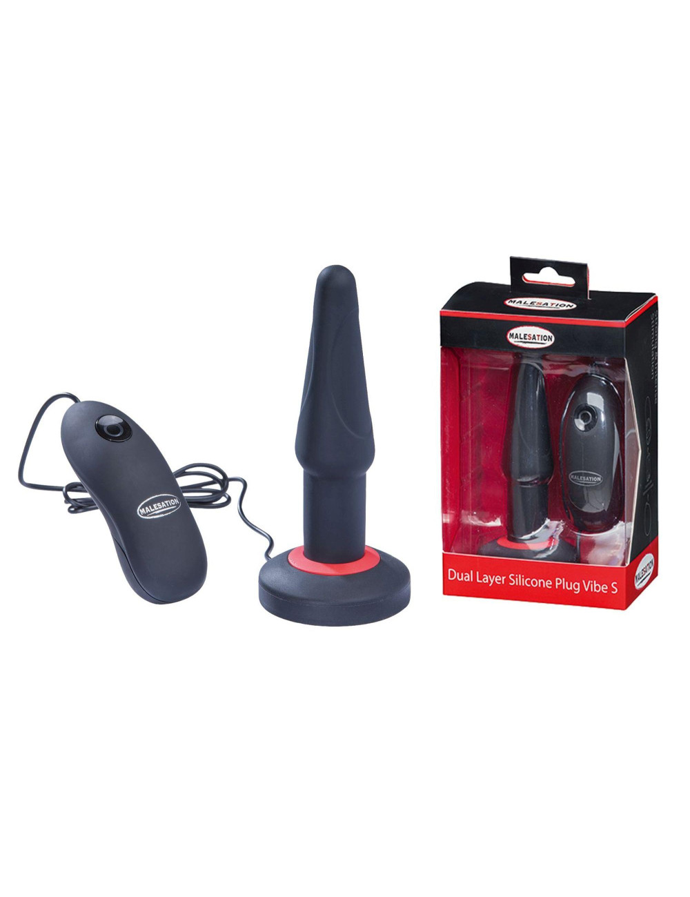 Malesation Dwuwarstwowy Silikonowy Plug Analny z Wibracją S