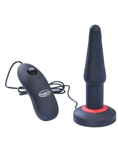 Malesation Dwuwarstwowy Silikonowy Plug Analny z Wibracją S