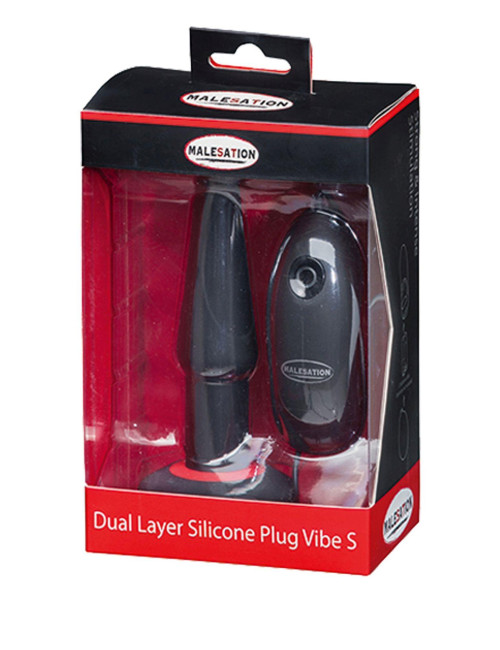 Malesation Dwuwarstwowy Silikonowy Plug Analny z Wibracją S
