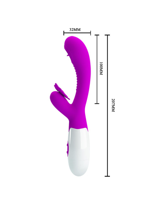 Wibrator ssąco-stymulujący Pretty Love Moth z 12 funkcjami