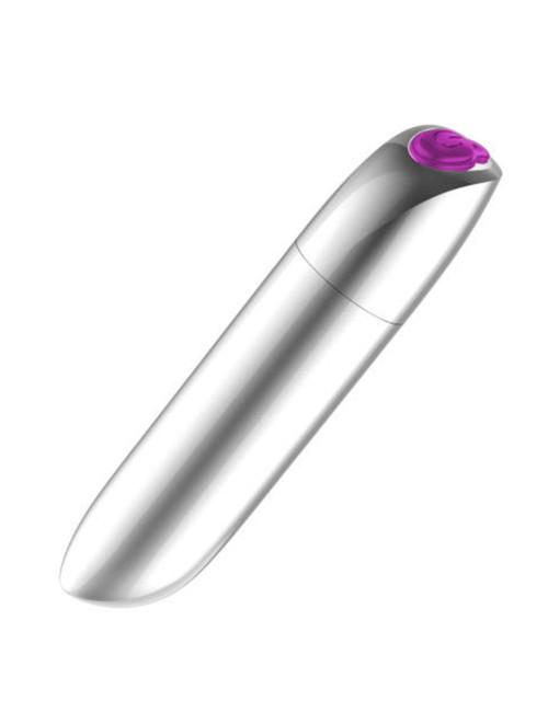 Stymulator-Rechargeable Powerful Bullet Vibrator USB 20 Functions - Silver