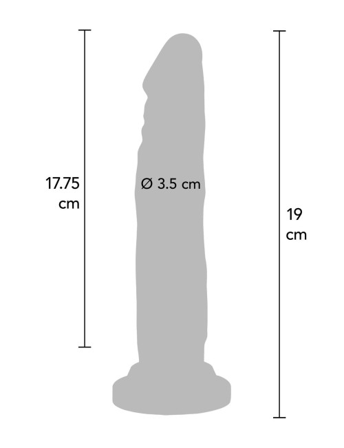 Happy Dicks Dong 7.5 inch Pink - realistyczne dildo z przyssawką, zabawki erotyczne, PVC bez ftalanów, 19 cm