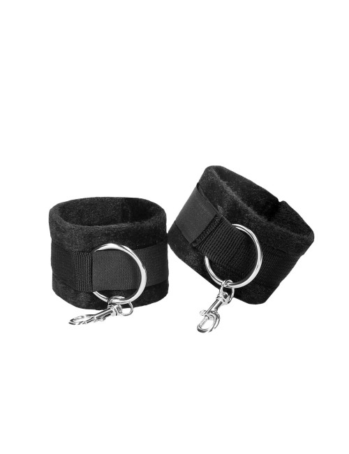 Velcro Hogtie z futrzanymi kajdankami na ręce i nogi, rzepowe zapięcie – zabawki BDSM, kagańce